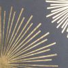 20" Gray and Gold Fireworks Cotton Throw Pillow