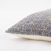 Blue Gray Metallic Nubby Textured Throw Pillow