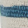 Teal White Kantha Stitch and Knots Throw Pillow