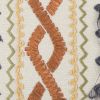 Rust Gray Ribbon Embroidered Lumbar Pillow