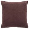 Wine Solid Pearl Beaded Edge Throw Pillow