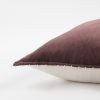 Wine Solid Pearl Beaded Edge Throw Pillow