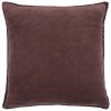 Wine Solid Pearl Beaded Edge Throw Pillow