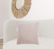 Blush Solid Pearl Beaded Edge Throw Pillow