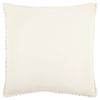 Ivory Solid Pearl Beaded Edge Throw Pillow