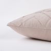 Blush Pin Tuck Diamond Pattern Throw Pillow