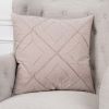 Blush Pin Tuck Diamond Pattern Throw Pillow