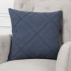 Indigo Pin Tuck Diamond Pattern Throw Pillow
