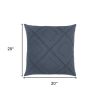 Indigo Pin Tuck Diamond Pattern Throw Pillow