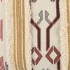 Ivory Red Southwestern Pattern Lumbar Pillow