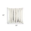 Silver and Gold Glam Stripe Beaded Throw Pillow
