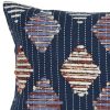 Indigo Geometric Diamonds Lumbar Pillow