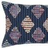 Indigo Geometric Diamonds Lumbar Pillow