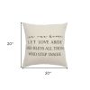 Gray Taupe Canvas Let Love Abide Throw Pillow