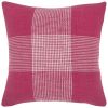 Pink White Plaid Pattern Throw Pillow