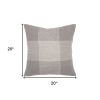 Gray White Plaid Pattern Throw Pillow