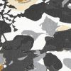 Black White Abstract Impressionistic Throw Pillow