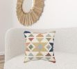 Beige Brown Southwestern Motif Throw Pillow