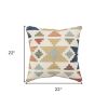 Beige Brown Southwestern Motif Throw Pillow