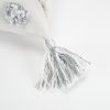 White Gray and Ivory Shaggy Chevron Throw Pillow