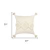 Beige Textured Diamond Trio Throw Pillow
