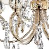 Stunning Brass Gold Finish Ceiling Lamp with Crystal Accents