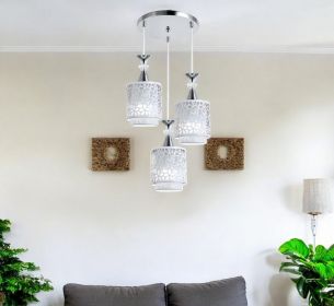 Retro White Floral Pendant Ceiling Lamp