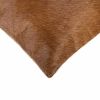 18" Brown Cowhide Throw Pillow
