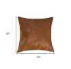 18" Brown Cowhide Throw Pillow