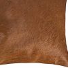 18" Brown Cowhide Throw Pillow