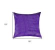 18" Purple Cowhide Throw Pillow