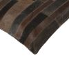 Set of Two 18" Chocolate Cowhide Throw Pillows
