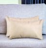 Set of Two 12" X 20" Natural Cowhide Throw Pillow