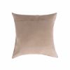 Set of Two 18" Brown And White Cowhide Throw Pillows