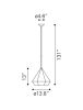Black Lantern Metal Dimmable Ceiling Light With Black Shades