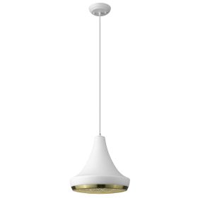 Hedron 1-Light White Pendant (Color: White)